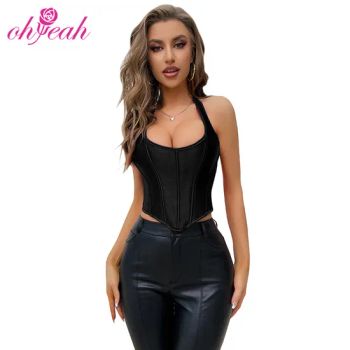 High Quality Black 13 Pieces Plastic Bones Hollow Back Sexy Corset for Women - Ohyeah Trade (Xiamen) Co., Ltd. - China