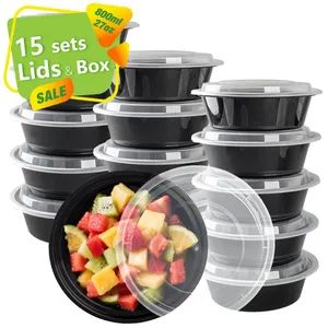 Food Pack Reusable Plastic Food Containers Disposable Round Bowl Takeout PP Bowl - Zhejiang Jieyu Plastic Products Co., Ltd. - China