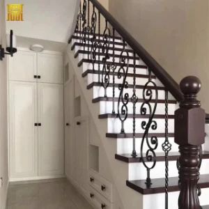 Modern Indoor Wrought Iron Baluster Wrought Iron Stair Railing Baluster - DINGGIN HARDWARE(DALIAN) CO., LTD. - China