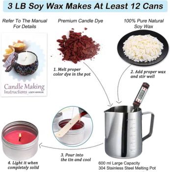 Art Craft Adults Full Beginners Set Including Soy Wax Kit DIY Candle Making Supplies - Shijiazhuang Tabo Candles Sales Co., Ltd. - China
