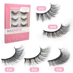 Magnetic Eyelashes Kit with Tweezers and Eyeliner Reusable Curly Free Soft Faux Mink Lashes - Shenzhen Moonbio Co., Ltd. - China
