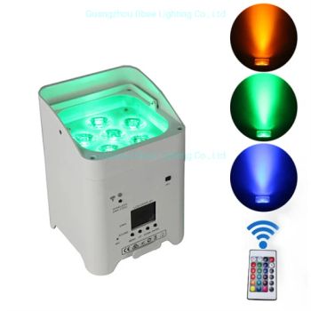 Wireless Uplight Smart DJ S6 Battery Powered DMX LED Lights 6*18W RGBWA+UV 6in1wedding Uplighting PAR Can Light - Guangzhou Dbee Lighting Co., Ltd - China