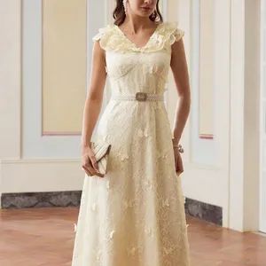 Wholesale French Retro Dresses Solid Color Vacation Style Dresses V Neck Halter Jacquard Waist Dresses - Guangzhou Yifu Clothing Co., Ltd. - China