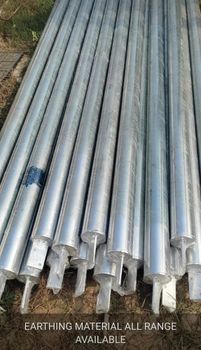 4 mm Galvanized Iron Earthing Electrode Rod Shape Round Color Silver Rod Diameter 4 mm Finishing Type Polished Corrosion Resistance Hot-dip - Brijwasi Electrical Traders - India