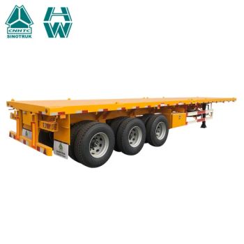 2 Axles 3 Axles 20GP 40FT 40T Flatbed Container Truck Lowbed Semi Trailer for Equipment - Sinotruk Hubei Huawin Imp. & Exp. Co., Ltd. - China