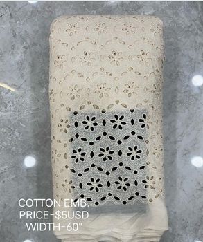 COTTON EMBROIDERY FABRICS Texture Cotton Packaging STANDARD Embroidery Type Embroidery Fabrics Strength Recognized By The Industry - MANOJ CLOTH HOUSE(INDIA) - India