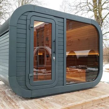 Outdoor Garden High-End Custom Cube Sauna Panoramic Dry Steam Change Rooms - Dongguan City Hi Song Wood Co., Ltd. - China