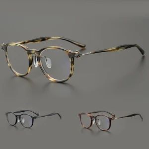 Japanese Retro Literary Eyeglasses Frame Men and Women Square Plate Glasses Pure Titanium Eyeglasses Frame - Wenzhou Sunray Technology Co., Ltd. - China
