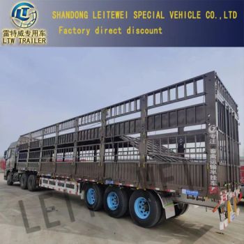 Animal Transport Fence Stake Semi Trailer ATV Trailer Livestock and Poultry Transport Semi Trailer - Shandong Leitewei Special Vehicle Co., Ltd. - China