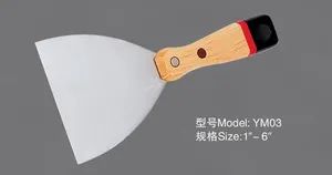 Ym03 Wooden Handle Putty Knife Model NO. YM03 Origin Zhejiang Blade Edge Flat Application Wall HS Code 8205590000 Specification - JINHUA HI-RISING IMP. & EXP. CO., LTD. - China