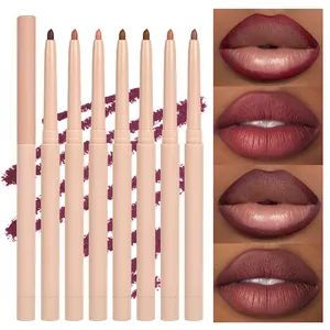 Makeup Lip Pencil Liner Vegan Logo Lip Cream Brown Waterproof Lipliner - Honglida Technology Company Limited - China