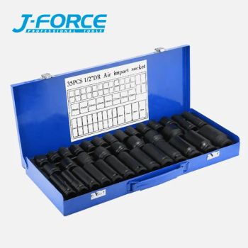 35PCS Socket Wrench Tool Kits 1/2" Deep Air Impact Socket Wrench Set - Shandong Jiexili Tools Manufacturing Co.,Ltd - China