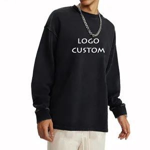 Fashion Casual Vintage Oversized Men's Long Sleeve T Shirt America Loose Sport Breathable Washed Mens T Shirts - Dongguan Flya Sports Goods Co., Ltd. - China
