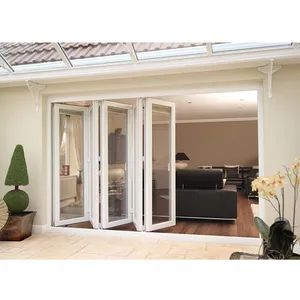 Security Bathroom Glass Shower Window Kitchen Gate Aluminum Frame Exterior Bifold Doors - Guangzhou Topbright Building Materials Co.,Ltd - China
