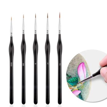 Art Supplies 5PCS Watercolor Gouache Acrylic Mini Paint Brush - Shanghai Haobin Stationery & Art Material Co., Ltd. - China