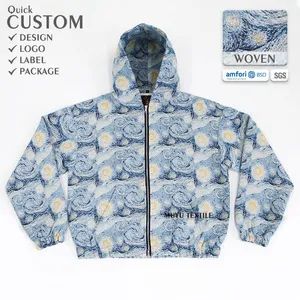 Van Gogh's "The Starry Night" Themed Tapestry Men's Hooded Jacket Custom Made in Multiple Steps to Create a Personalized Outfit - Hangzhou Muyu Textile Co., Ltd. - China