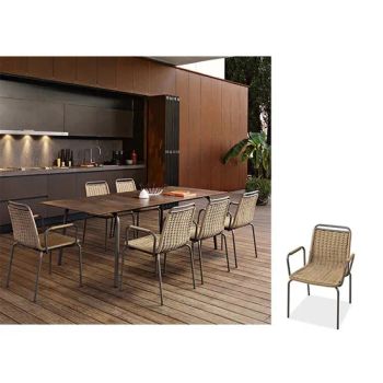 OEM Outdoor Patio Furniture Use Restaurant Garden Sets Metal Aluminum Dining Garden Chairs - Foshan Hanse Industrial Co., Ltd. - China