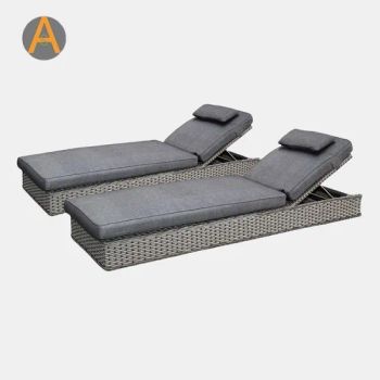 Outdoor Wicker Lounge Furniture Grey Rattan Beach Hotel New Lounger - Foshan Artsun Furniture Co., Ltd. - China