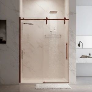 Elegant Frameless Sliding Shower Door with Sturdy Clear Glass - SALLY TECHNOLOGY CO., LTD. - China