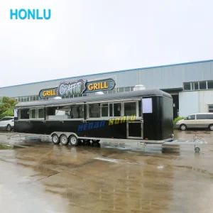 China Airstream Mobile Cocktail Bar Food Trailer Modern Street Legal Remorques Mobile Drink Food Truck Food Shop with Bathroom - Henan Honlu Machinery Equipment Co., Ltd. - China