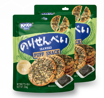Seaweed Rice Crackers Origin China Net Weight 256g Aroma Subtle Oceanic Cooking Method Non-fried Texture Light And Crispy - Jinjiang Keke Girl Food Co.，Ltd - China