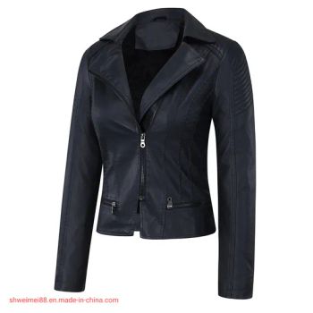 Wholesale Outerwear Jackets Women's Winter Coat Black Faux Leather Jacket Tactical Jacket Trench Coats Wholesale Apparel Leisure Wear Plus Size Shearling Coats - Hangzhou Weimei Garments Co., Ltd. - China