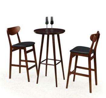 Solid Wood Bar Tables and Stools (FOH-BCA69) - Guangzhou Mega Import and Export Co., Ltd. - China