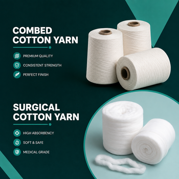 Combed cotton yarn - KPJS NX Exports - India