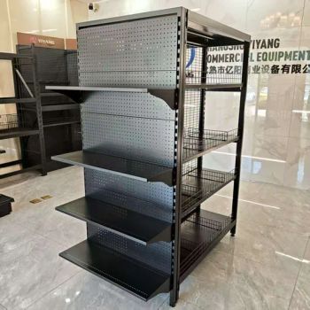 High Grade Back Wire Type Gondola Shelf Black Metal Supermarket Shelf - Changshu Yiyang Commercial Equipment Co., Ltd. - China