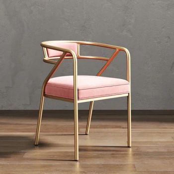 Nordic Light Luxury Dining Chairs Home Backrest Dining Chairs Hotel Dining Chairs (Golden legs pink velvet cloth) - Shandong Yimi Xincheng Furniture Co., Ltd. - China