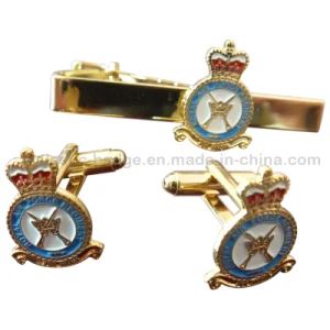 Customized Brass Die Struck Plating Gold Soft Enamel Cuff Link & Tie Bar Hz 1001 F004 - Majestic Giftware Co., Ltd. - China
