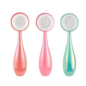 Metallic Handle Face Cleaning Brush Double Heads Standing Facial Brush - Wenzhou Liyang Beauty Trade Co., Ltd. - China