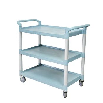 Hotel Restaurant Kitchen Equipment 3 Tier Plastic Service Cart Food Trolley - Jiangmen Goodman Cleaning Supplies Co., Ltd. - China