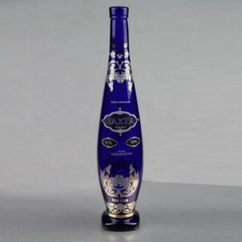 Furnace Blue Glass Vodka Bottle, Whiskey Glass Decanter - Xinjiang Huanghe Packing Co., Ltd. - China