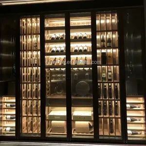 Restaurant Bar Customized Decorative Luxury Winery Wine Cabinet or Beverage Cooler - Guangdong Wine Decoration Warehouse Cellar Engineering Co., Ltd. - China
