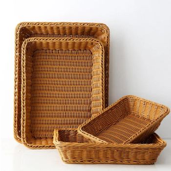 Bread Basket Light Brown 500*400*85mm Environmentally Conscious and Product Presentation Loose and Unpacked Vegetables and Fruit Retail Equipment - Wuxi Vkf Display International Trading Co., Ltd. - China