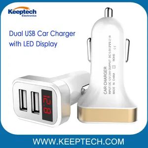 Dual USB Car Charger 3.1 a with LED Display 2 USB Car Charger - Shenzhen Keeptech Electronics Limited - China