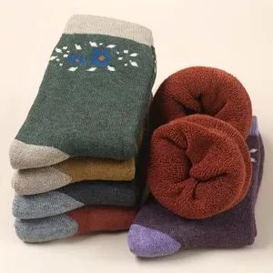 Free Design Thick Woolen Socks Women and Men Casual Dress Sock Cotton Crew Socks - Zhuji Hewei Socks Co., Ltd. - China