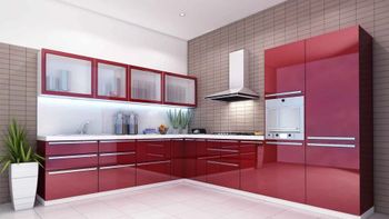 L Shaped Modular Kitchen Design Layout L-shaped Storage Capacity Ample Functional Use Cooking Space Installation Suitability Corner - The Interior Designers - India