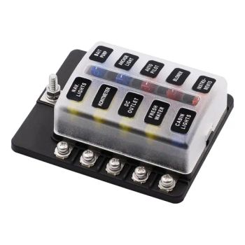 32V 10 Way Waterproof Blade Fuse Holder 100A Fuse Block with LED Indicator for Fuse Components - Suzhou Electric Solution Co., Ltd. - China