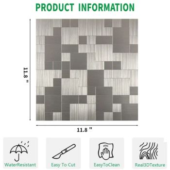 Peel and Stick Mosaic Tile Hexagon Custom Style Aluminum Glass Backsplash Tile - Guangzhou G&T Industrial Co., Ltd - China
