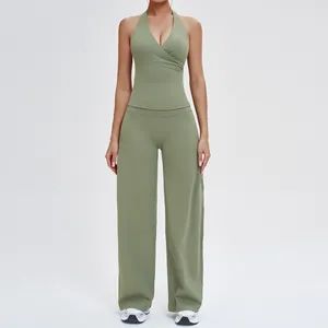 Woolen Outdoor Sports Wide Leg Pants Yoga Set Activewear Yoga Wear - Yiwu City Tenbest Garment Co., Ltd - China
