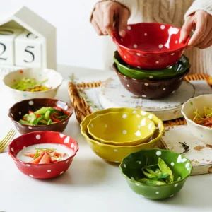 Hand-Painted Stoneware Dinner Bowl Plate Set Party Christmas Holiday Dinnerware - GENOL CERAMICS CO.,LTD - China