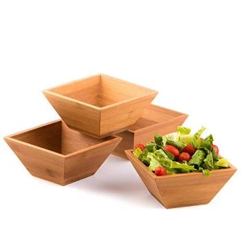 Custom-Made 4 Pieces Bamboo Salad Bowls Bamboo Serving Bowls Set - Suzhou Bongo Import & Export Co., Ltd. - China