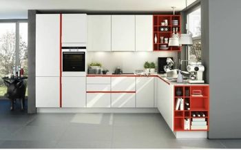 Modern Wooden Modular Kitchen Service Appearance Modern Service Mode Offline Kitchen Shape L-Shape Door Finishing - S.S Craft & Fabricator - India