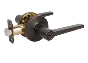 Contemporary Tuscany Bronze Straight Rectangle Push Button Panic Proof Entry Door Handle - EC Hardware Co., Ltd. - China
