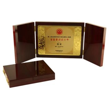 Unique Design Plaque, Tri-Fold Plaque, Content Can Be Customized, Factory Direct Sales, Foldable High-End Wooden Plaque - Pujiang Quefei Handicrafts Co., Ltd. - China