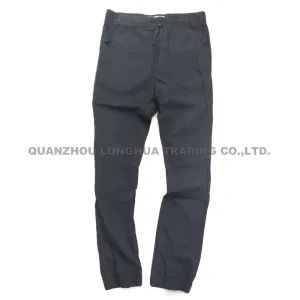 Mens Boys Black Pants Cotton Trousers Model Slim Length Long Origin China Feature Vintage Material Cotton Sample - QUANZHOU LONGHUA TRADING CO., LTD. - China