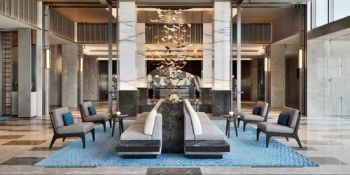 Resort Front Lobby Reception Furniture Chairs and Tables Lobby Hotel Room Guest Furniture Set - Foshan Kefan Meishu Houseware Co., Ltd. - China