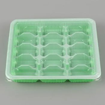 Blister 15 Grid Plastic Pet Big Dumpling Tray with Lid Disposable Plastic Takeaway Dumpling Packaging Trays for Food - Ningbo Hongwei Plastic Co., Ltd - China